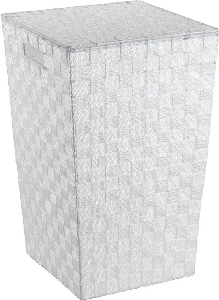 Panier à linge grande capacité blanc 90L avec couvercle hermétique Pro