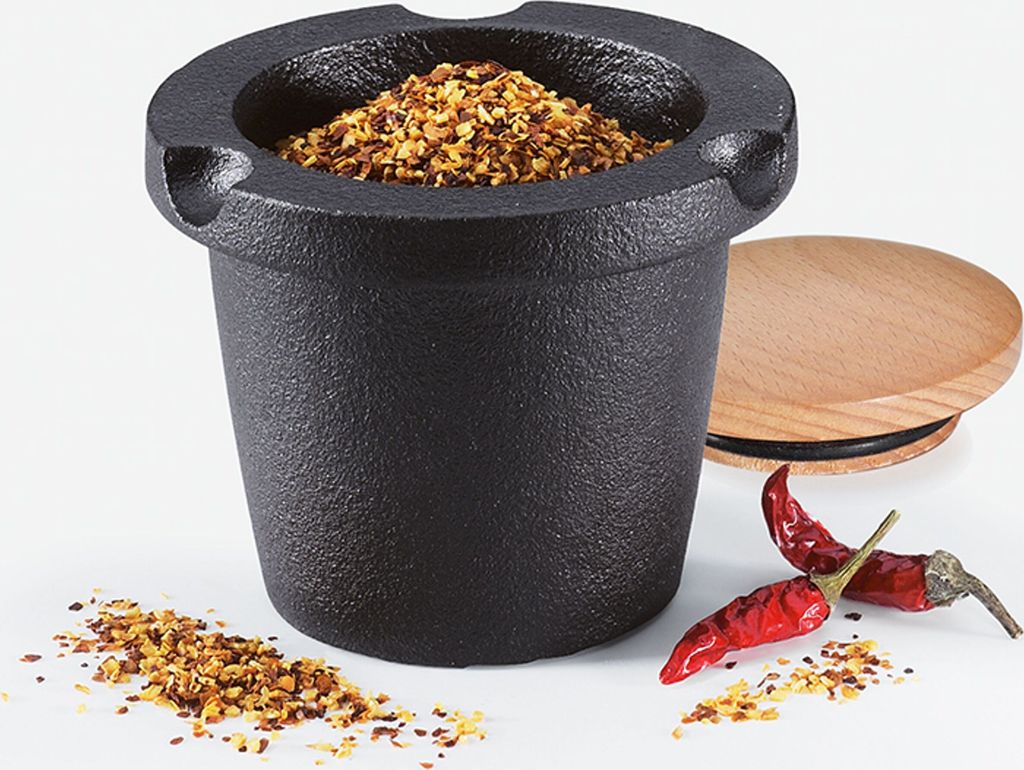 ZASSENHAUS Mörser Gusseisen schwarz 3teilig Produktbild 3