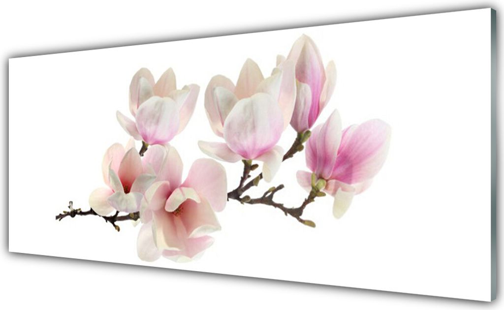 Küchenrückwand aus Glas 125x50cm Spritzschutz Blumen Pflanzen