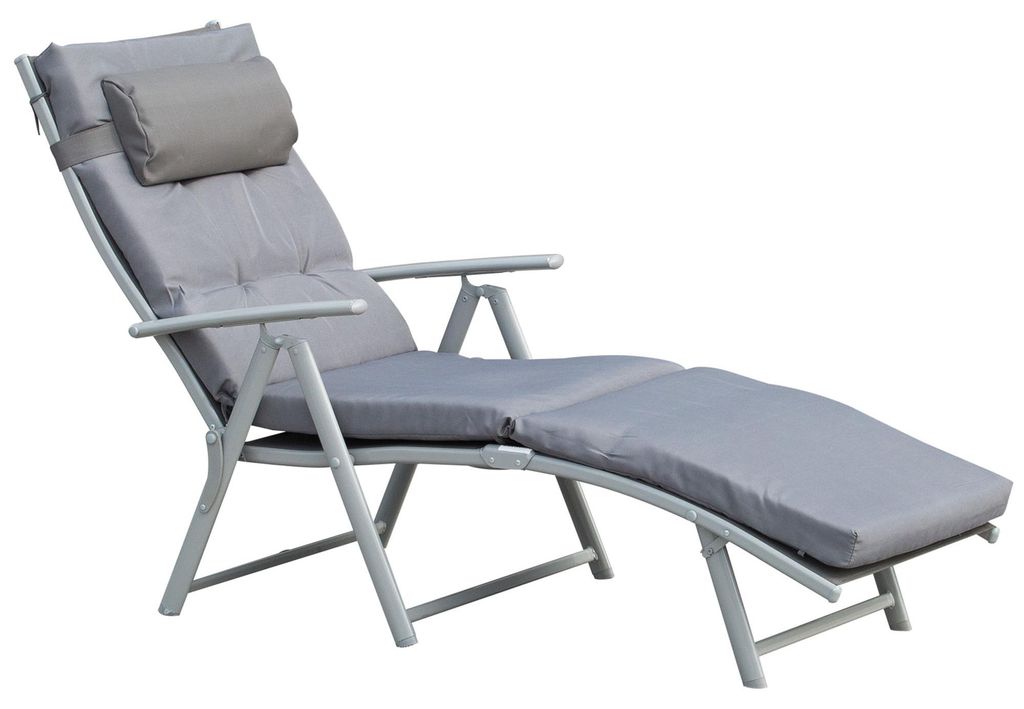 Outsunny zonneligbed, strandligbed, tuinligbed, inklapbaar, Productafbeelding 