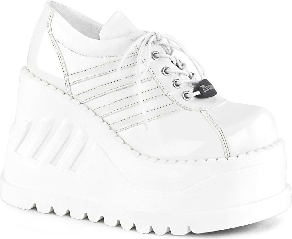 STOMP-08 Damen Halbschuh von DemoniaCult, Weiß , EU 36, US 6