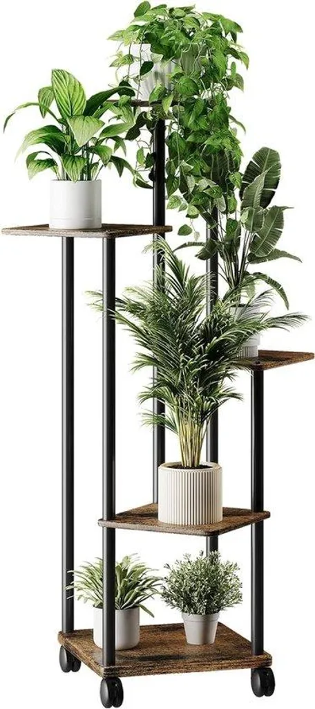 Support à fleurs mobile pour organiser vos pots de plantes avec style