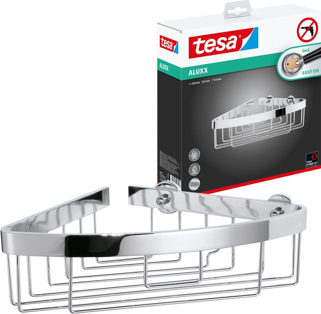 tesa Duschregal Duschablage Duschkorb Seifenkorb Badregal Produktbild 