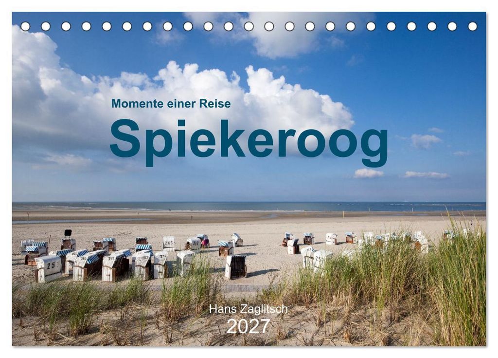 Spiekeroog - Momente einer Reise (Tischkalender 2027 DIN A5 quer), CALVENDO Monatskalender