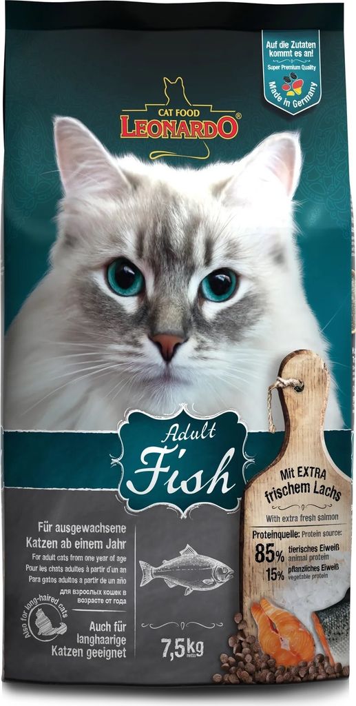 Leonardo Cat Food 758425, Adult, Lachs, 7,5 kg Immagine del prodotto 