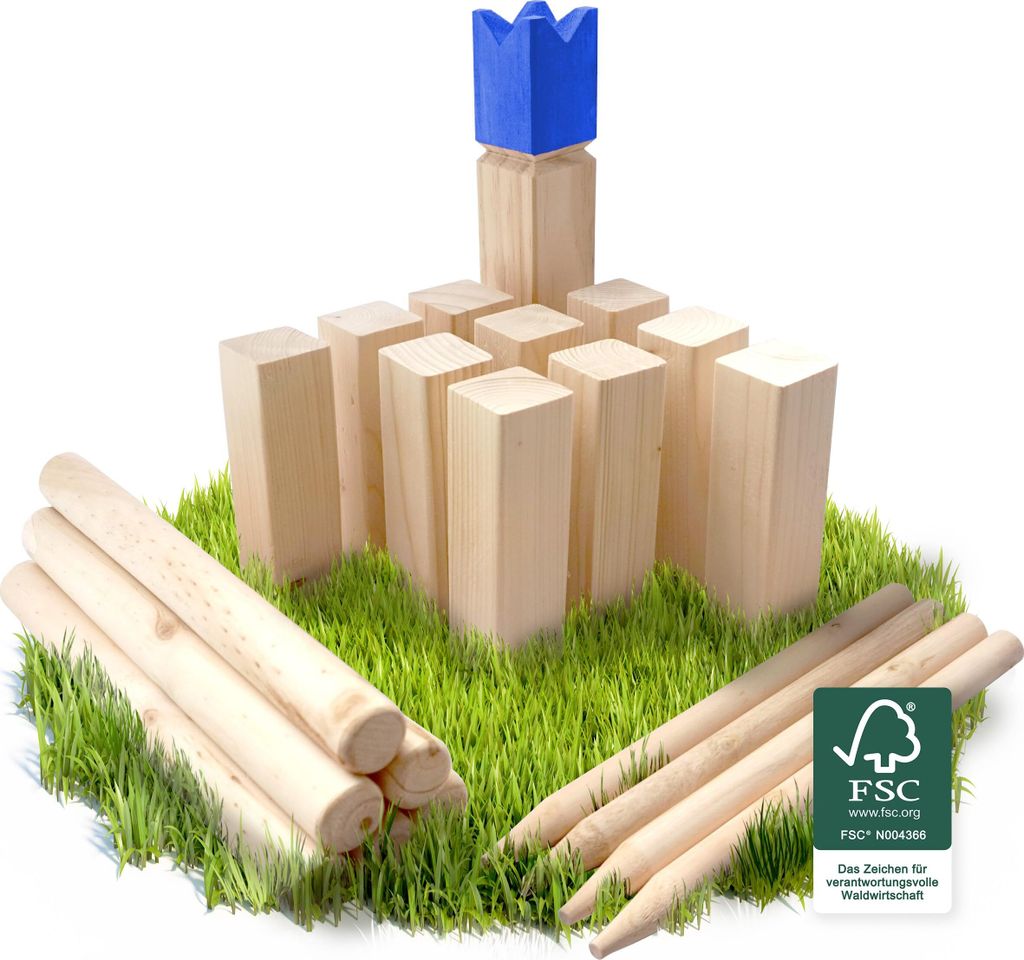 Ocean 5 Kubb - Oryginalna gra Wikingów | Drewniana gra Zdjęcie produktu 5