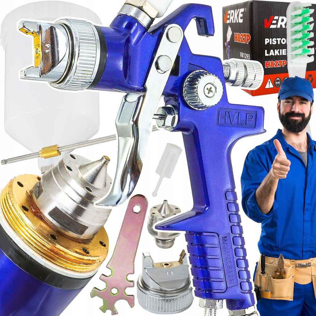 Stříkací pistole na barvy HVLP 1,4 mm tryska 600 ml Obrázek produktu 