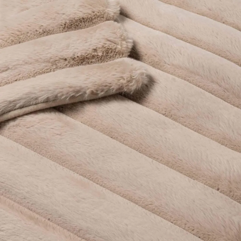 Plaid Douceur d'Intérieur BOUDOIR en Polyester Sable 130x160 cm