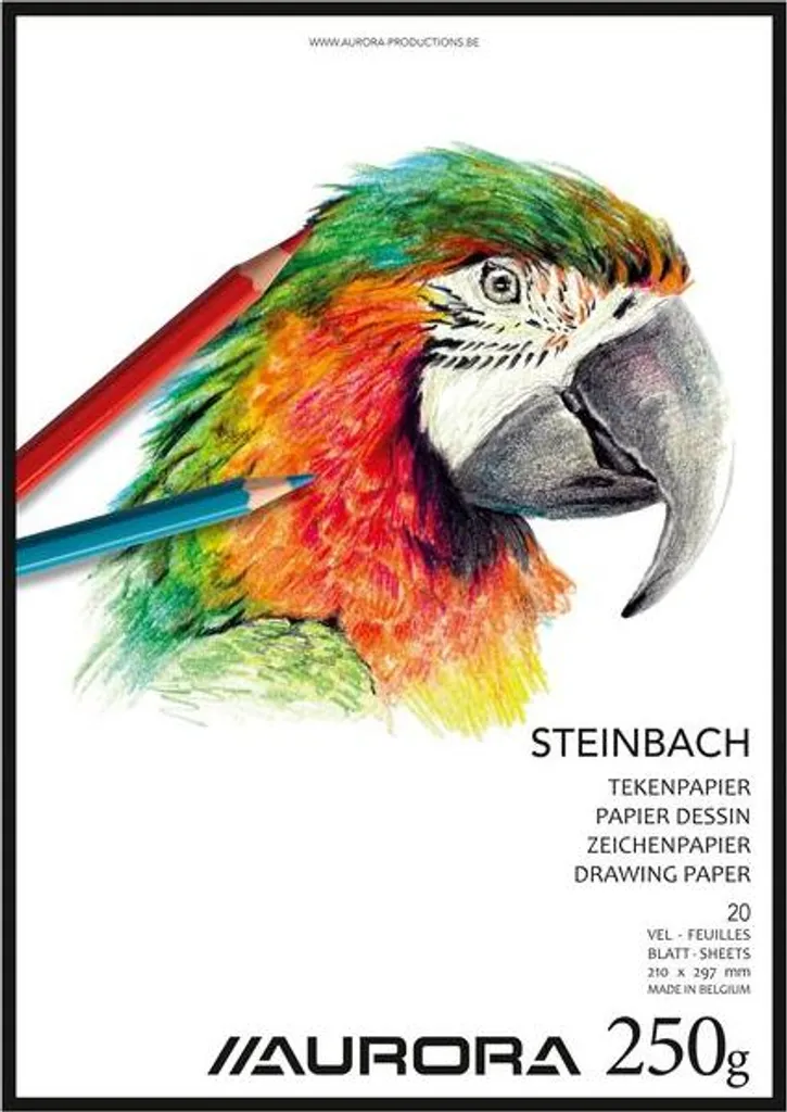 Papier à dessin A4 250g Steinbach Aurora - Pack de 5 Blocs Créatifs