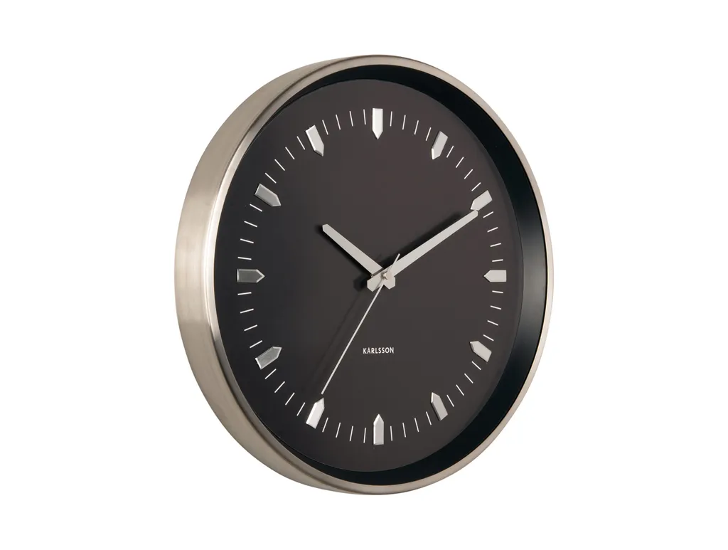 Karlsson - Orologio da parete Arrow Batons - Argento