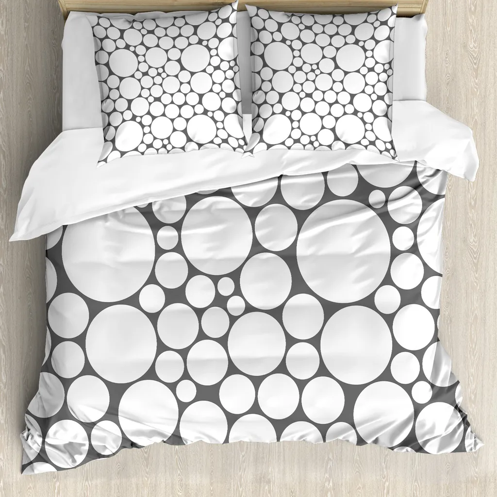 Abakuhaus Copripiumino Grigio Cerchio 155x220: Comfort Antiacaro e Stile