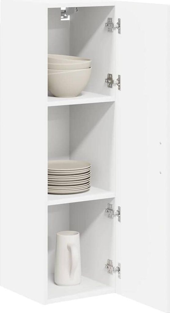 (Robust Möbel) Küchenschrank Hochglanz Weiß 30 x 31 x 100cm Holzwerkstoff - CL882326 - Küchenschränke