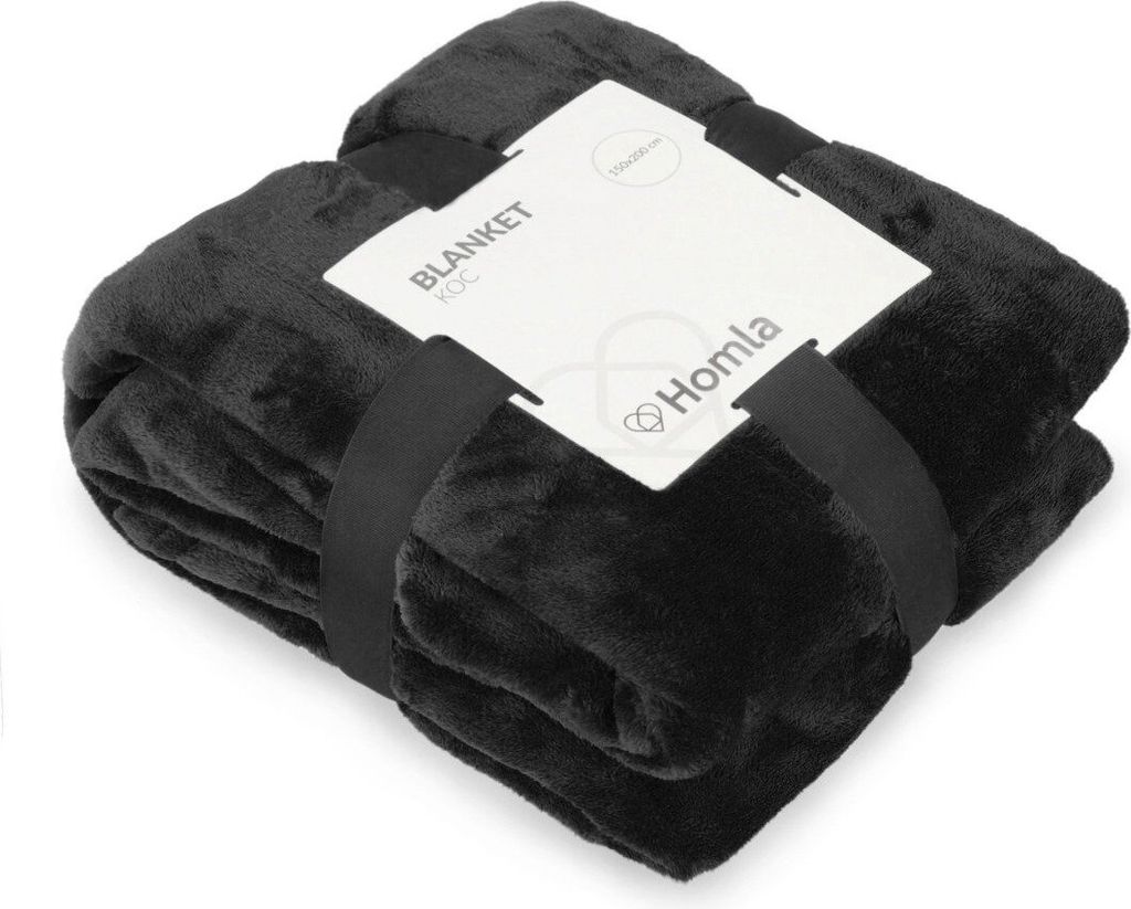Überwurf Kuscheldecke Wohndecke Sofadecke Flauschdecke Tagesdecke ROTE Decke schwarz 150x200 cm HOMLA
