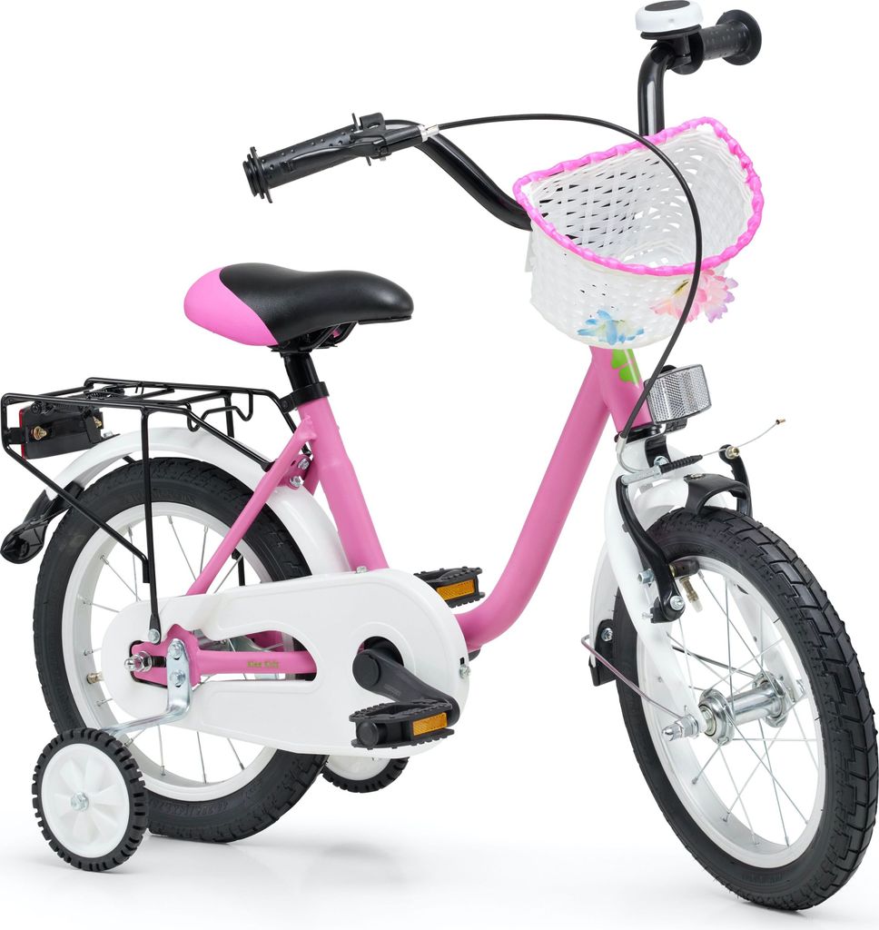 Qualitäts Kinderfahrrad 14 Zoll matt Pink Mädchen Kinderrad Produktbild 