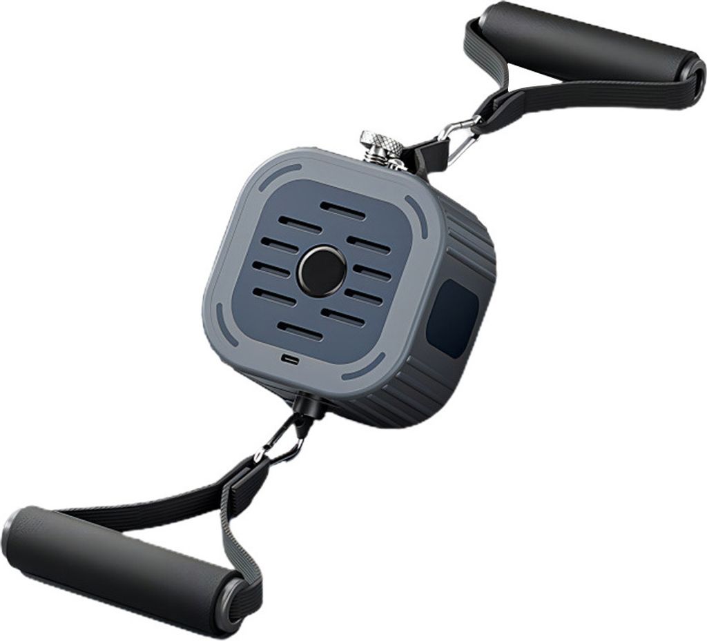 Einstellbares Widerstandsband, Fitnesspumpe, Trainingsgerät, Arm-Bein-Brustkabelmaschine, 3–17 kg Kraftpumpe, Schwarz + Grau
