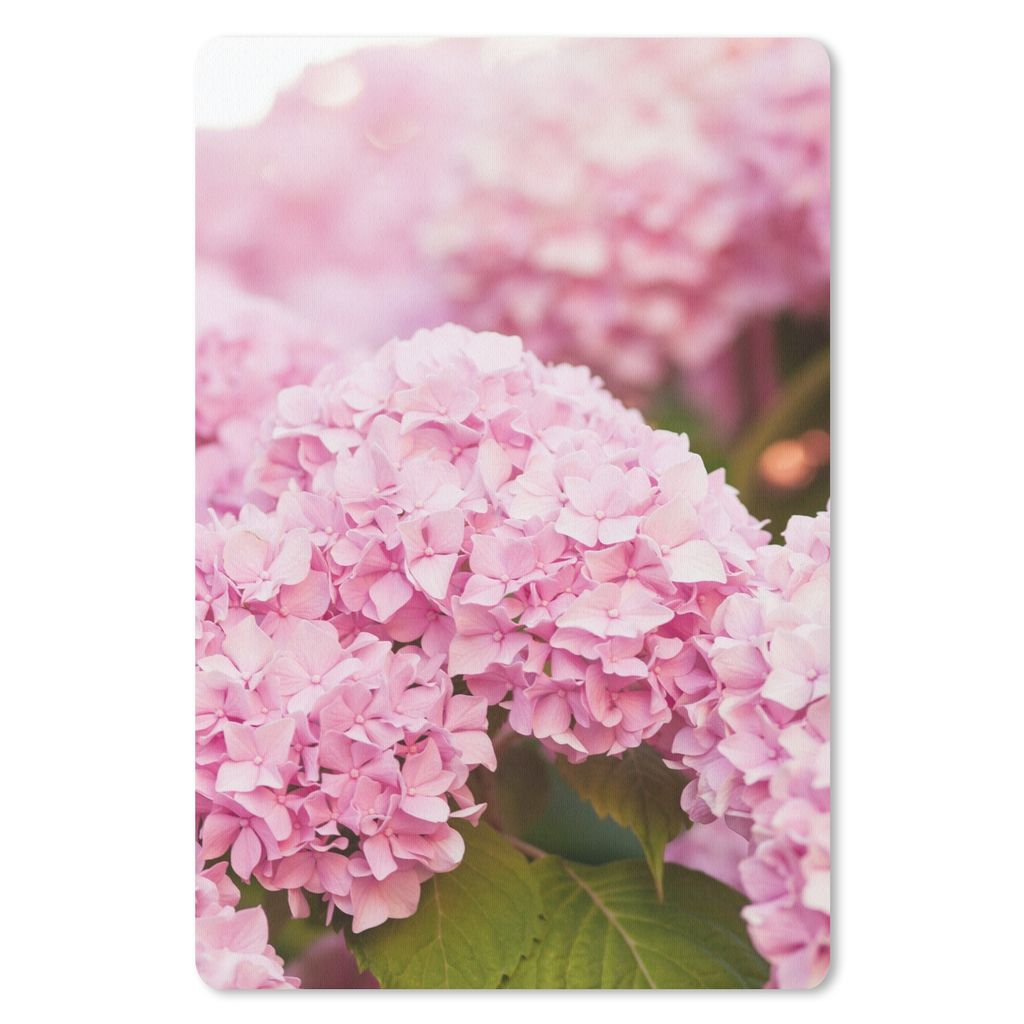 MuchoWow Mauspad Mousepad Busch - Blumen - Rosa - Hortensie 40x60 cm - Mousepads - Maus Mat - Pad - Mausunterlage - Schreibtisch Accesoire