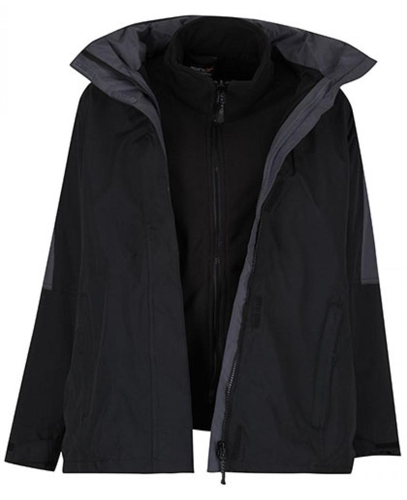 Regatta TRA132 | WomenŽs Defender III 3-in-1 Jacket - Farbe: Black/Seal Grey (Solid) - Größe: 36 (10)