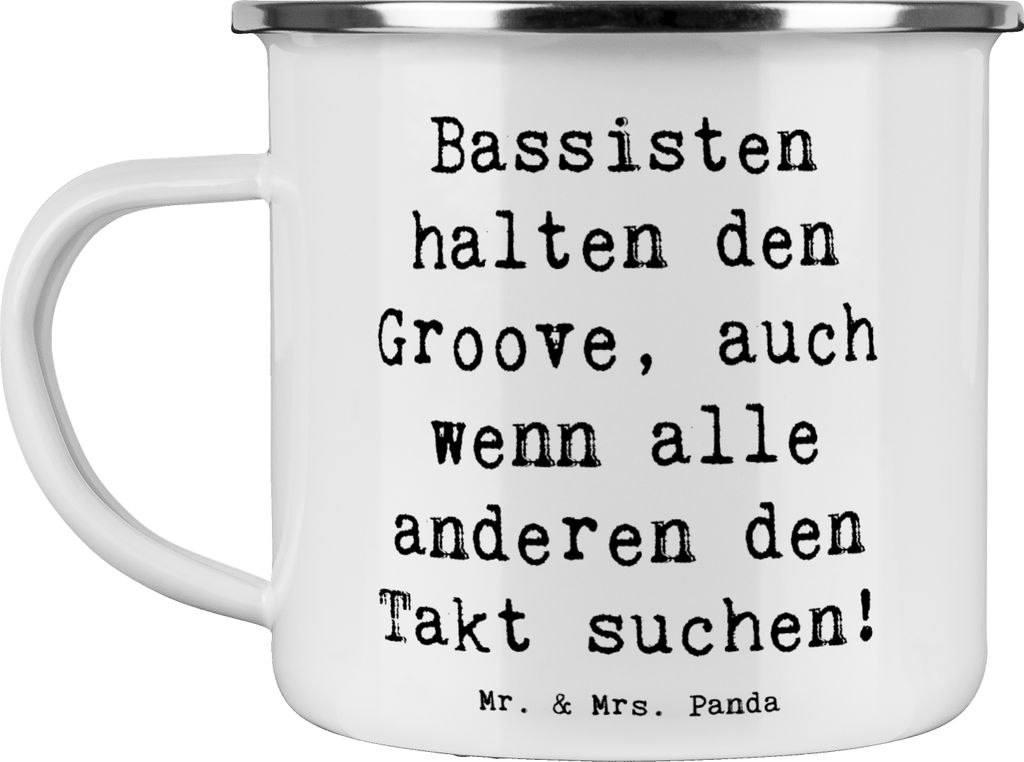 Mr. & Mrs. Panda Teetasse Spruch Bassgitarre Groove - Weiß - Geschenk, Musik, Pott, Motivtasse, Musiker, Emaille Tasse, Bassist, Reisebecher, Hafe...