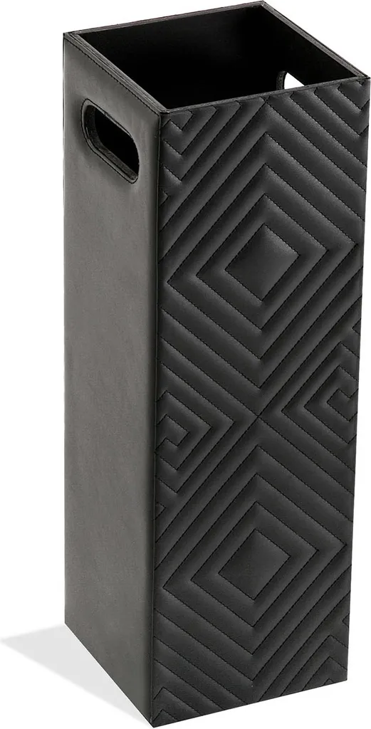 Portaombrelli Design Versa Fiona Nero in Ecopelle | Complemento Arredo