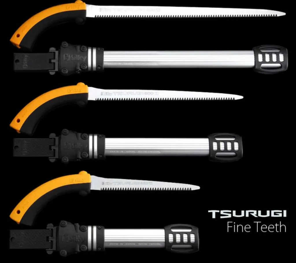 Sega per alberi Silky Tsurugi 300 mm – lama affilata ad alte prestazioni, dentatura 10 ZpZ Medium Mirai-Me, estremamente sottile per spazi ristretti, lama professionale flessibile da 1,7 mm, impugnatura a pistola in gomma con fondina inclusa - 5