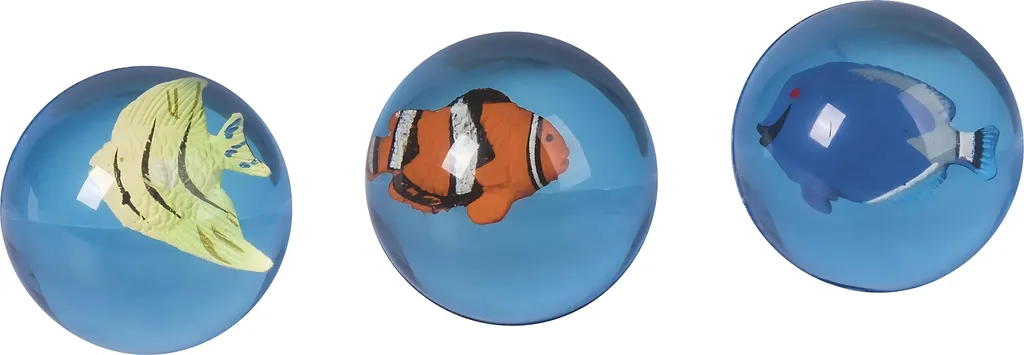 BRUNNEN 103668304 Balle Rebondissante Animaux Marins en Caoutchouc Ø 4cm