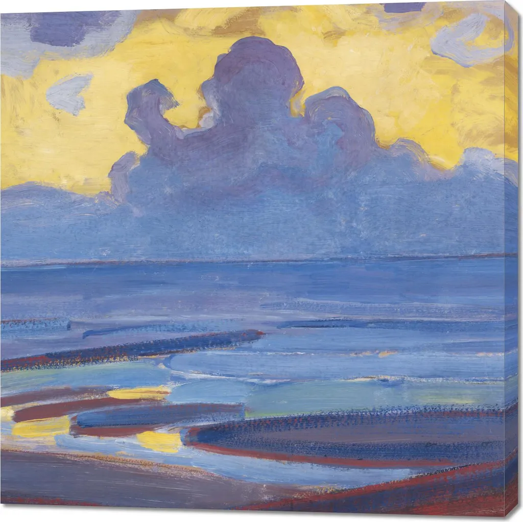 Stampa su Tela Mondrian By the Sea 100x100 - Quadro Moderno Vintage