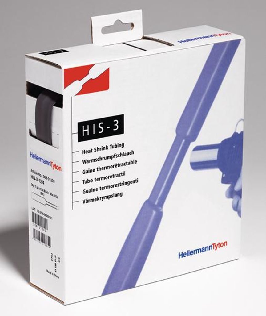 Hellermann HIS-3-3/1-PO-X-BK 10m Warmschrumpfschlauch 3:1 308-30300