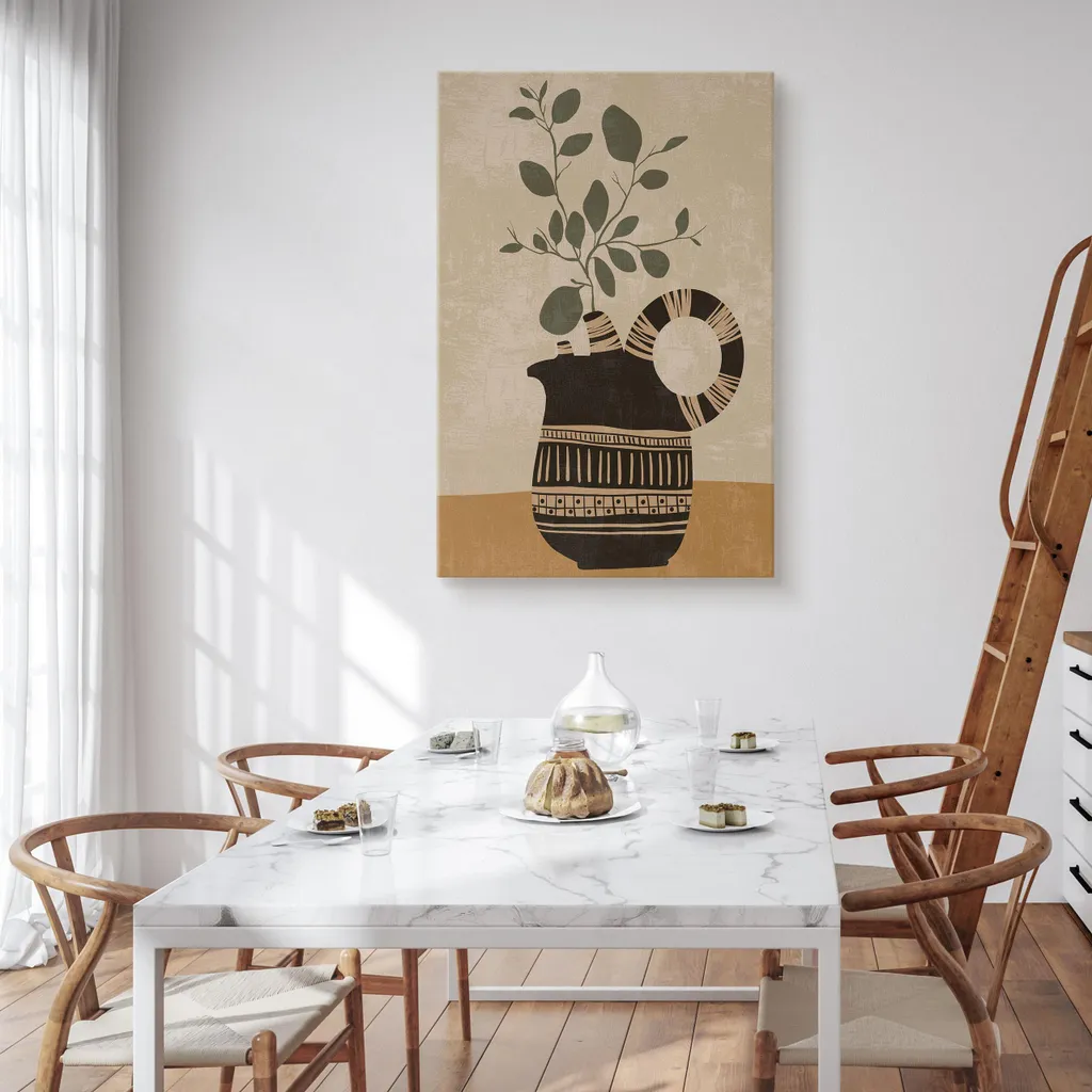 Set di poster in stile bohémien 30 x 40 cm, moderna decorazione murale per camera da letto e soggiorno, motivo vegetale, decorazione astratta | Leroy Merlin