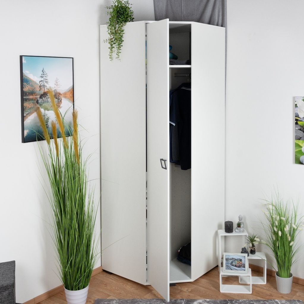 Kinderkleiderschrank Weiß 236x86x86 cm
