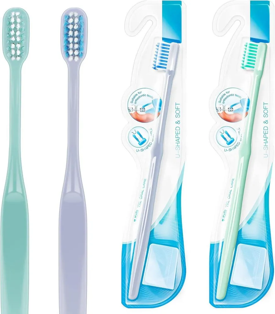 Brosse à dents orthodontique tête en U : fini la plaque sous les bagues