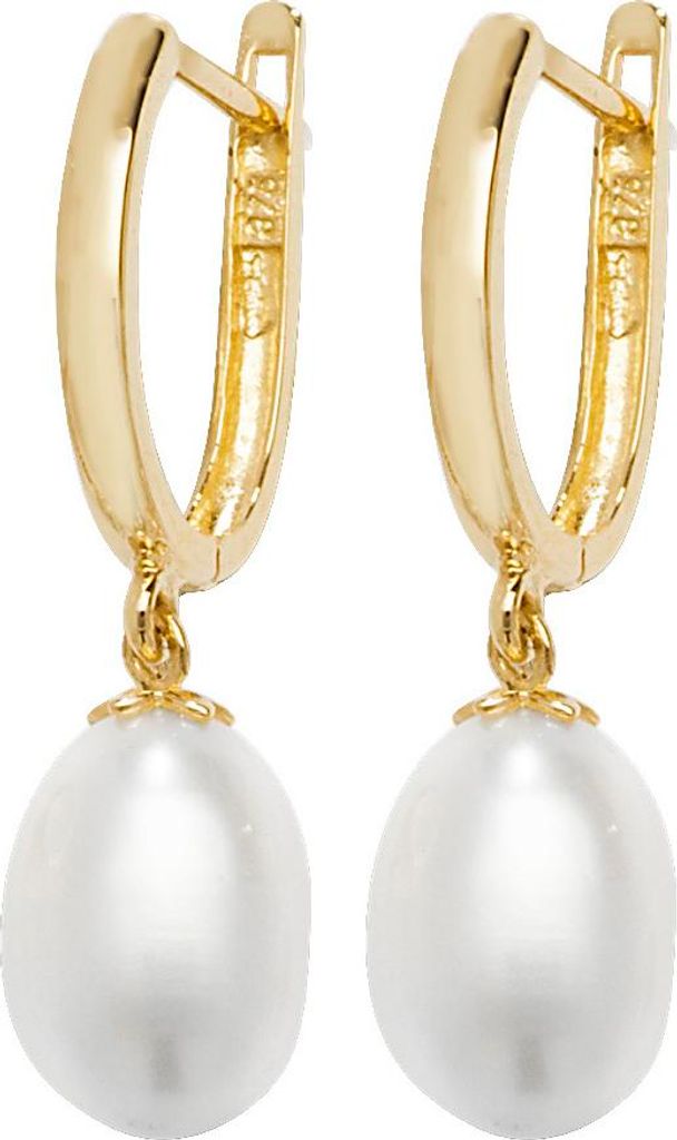 Klassische 9 Karat (375) Gold Süßwasser-Zuchtperle Damen - Produktbild 