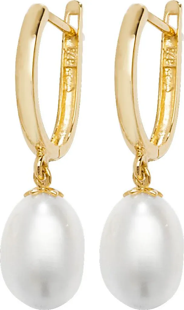 Boucles d'oreilles perle d'eau douce en or 375/1000 27x7mm TRS20352