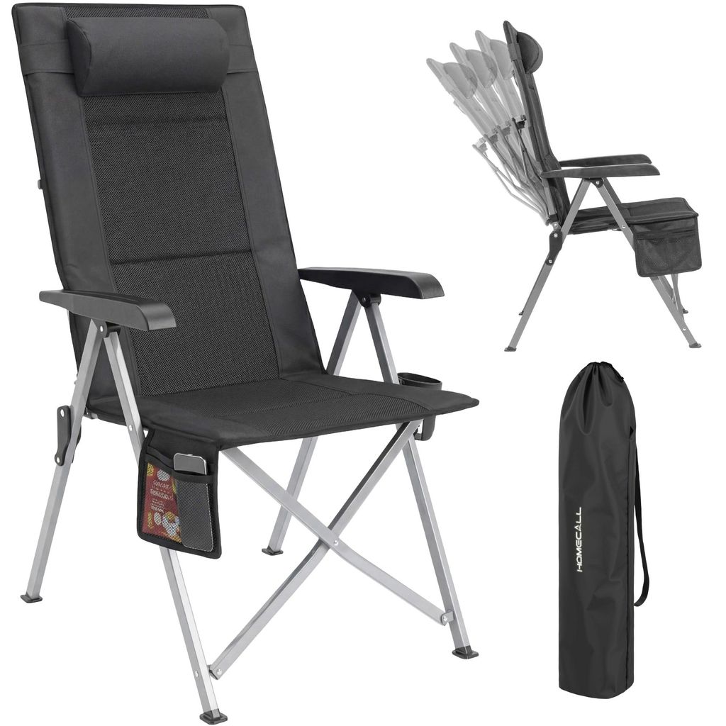 Klappbarer Campingstuhl mit 3D-Mesh-Polsterung – leichter Outdoor-Stuhl für Strand, Picknick und Garten