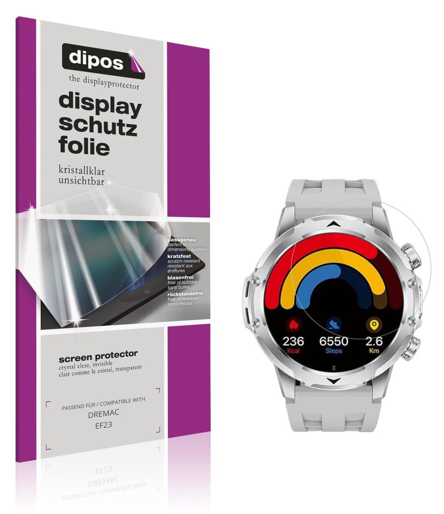 6x Schutzfolie für DREMAC EF23 klar Displayschutzfolie Folie Display Schutz dipos