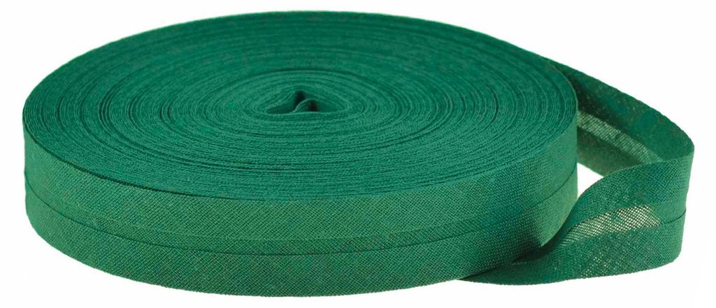 Schrägband Baumwolle uni 25m x 20mm breit gefalzt Produktbild 