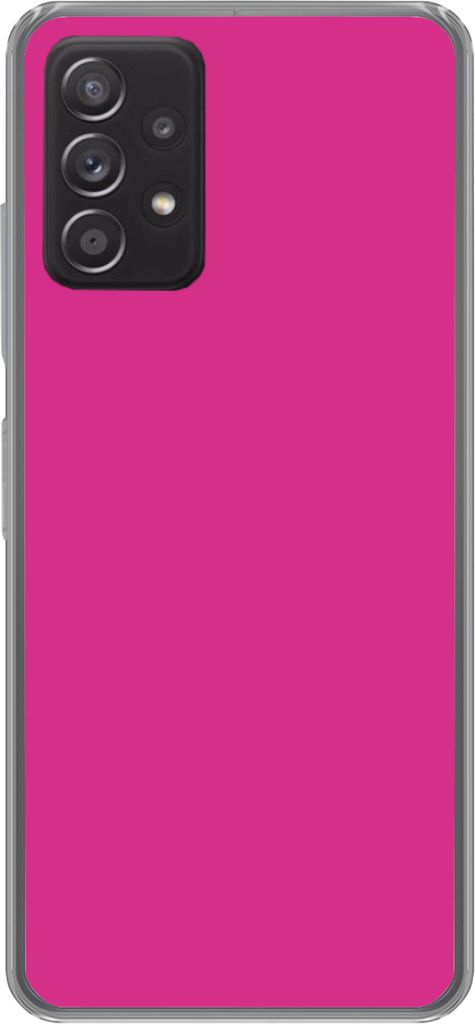 MuchoWow Handyhülle Schutzhülle Hülle für Telefoonhoesje Samsung Galaxy A53 5G Fuchsia - Neon - Farben Silikon Softcase Handy Hülle - Hardcover