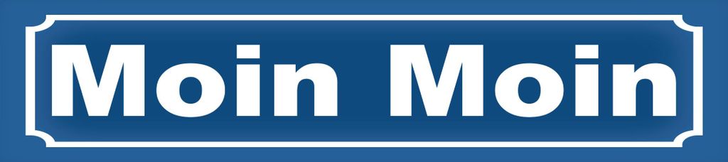 vianmo Blechschild 10x46 cm Moin Moin