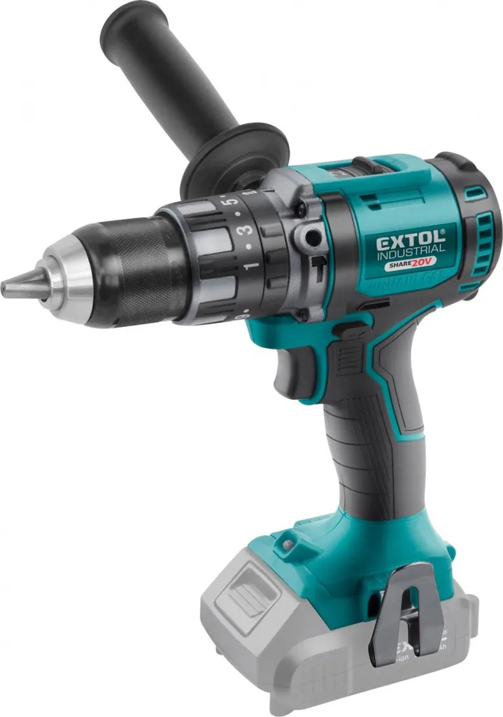 Perceuse sans fil Extol Industrial 8791803 SHARE20V Moteur Brushless