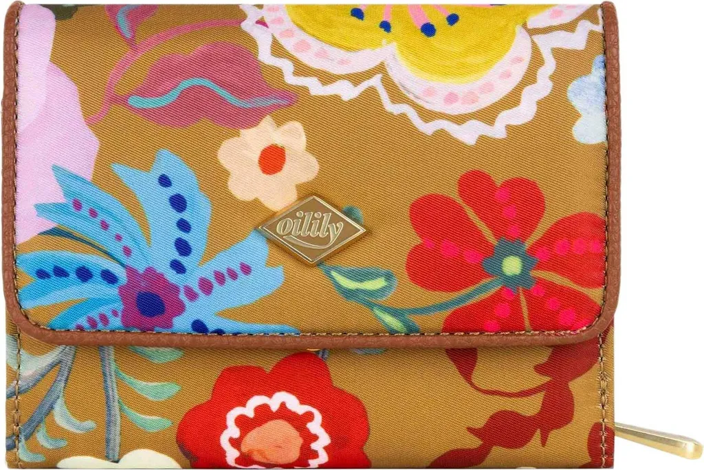 Petit portefeuille femme Zina Oilily Bistre au design floral unique