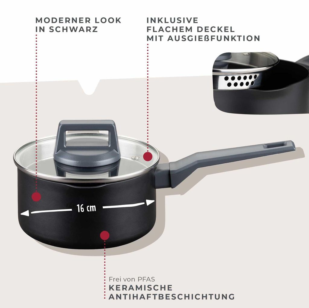 Fackelmann Casseruola Ø 16 cm, Alluminio riciclato, Immagine del prodotto 
