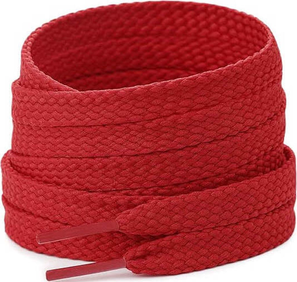 Breite flache Sneaker Schnürsenkel - Breite: 10mm - Rot - 140 cm