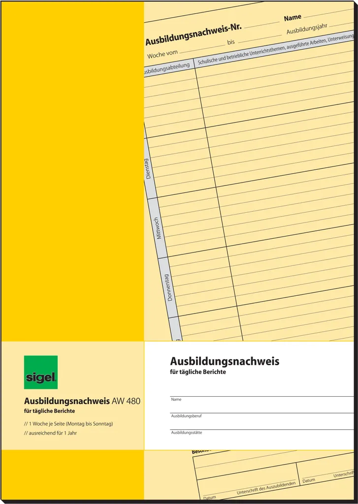 Blocco Sigel AW480 Formulario Formazione A4 28 Fogli per Officina
