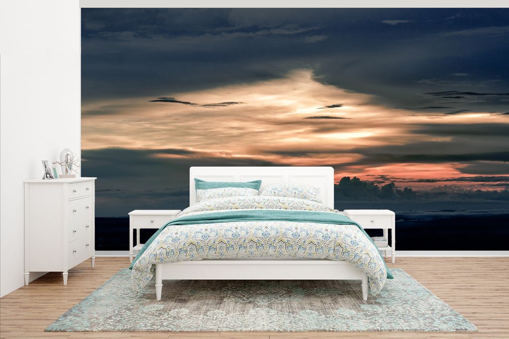 MuchoWow Fototapete für Wohnzimmer oder Schlafzimmer Wandtapete Vinyl Motivtapete Ein wunderschöner Himmel hängt über dem Phu Hin Rong Kla Na...