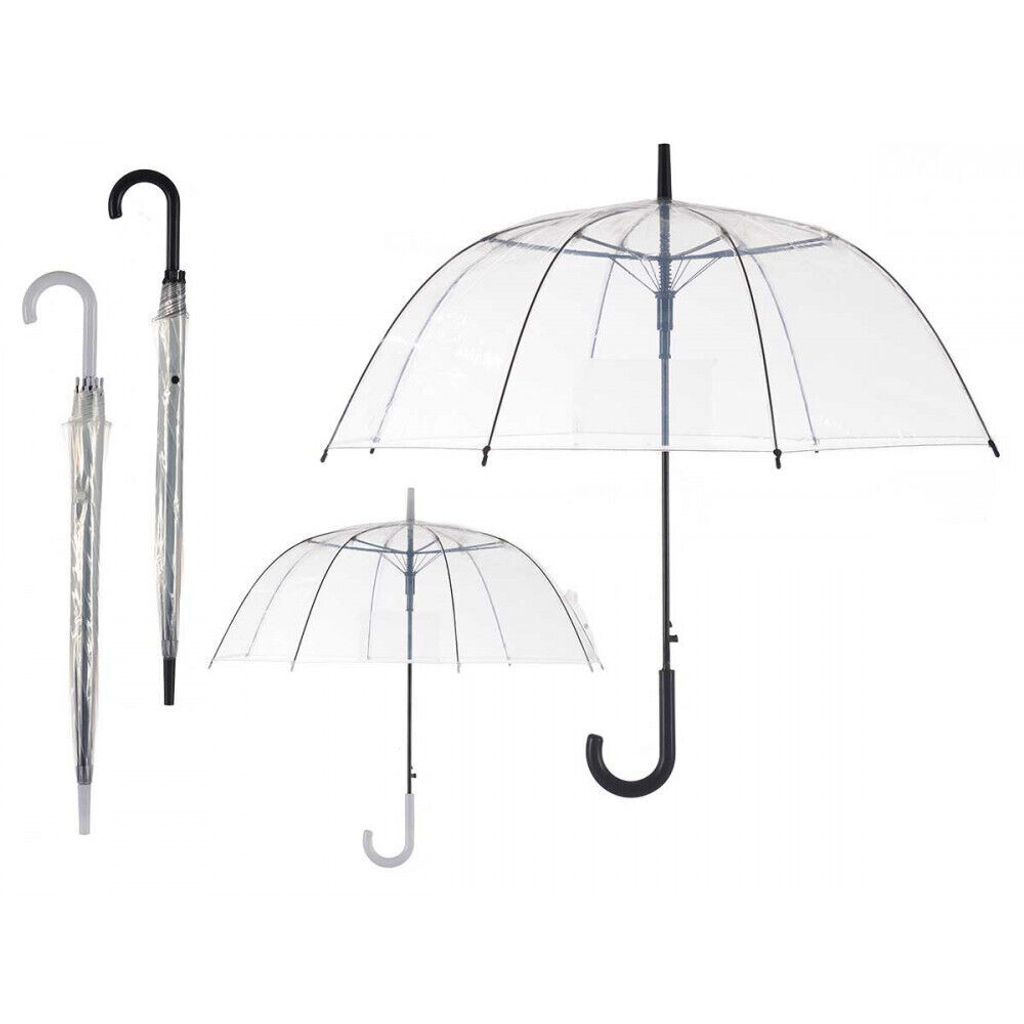 Durchsichtiger Regenschirm transparent Design Fashion Produktbild 
