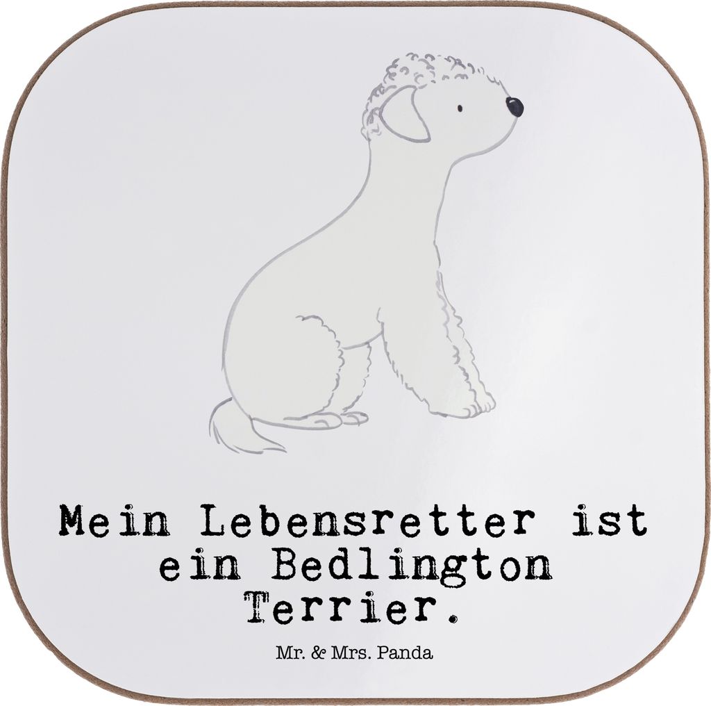 Mr. & Mrs. Panda Untersetzer für Gläser Bedlington Terrier Produktbild 