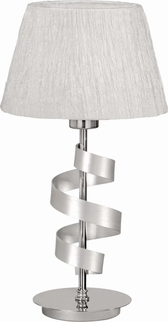 Lampe à poser DENIS 46 cm finition chrome brillant avec abat-jour E27