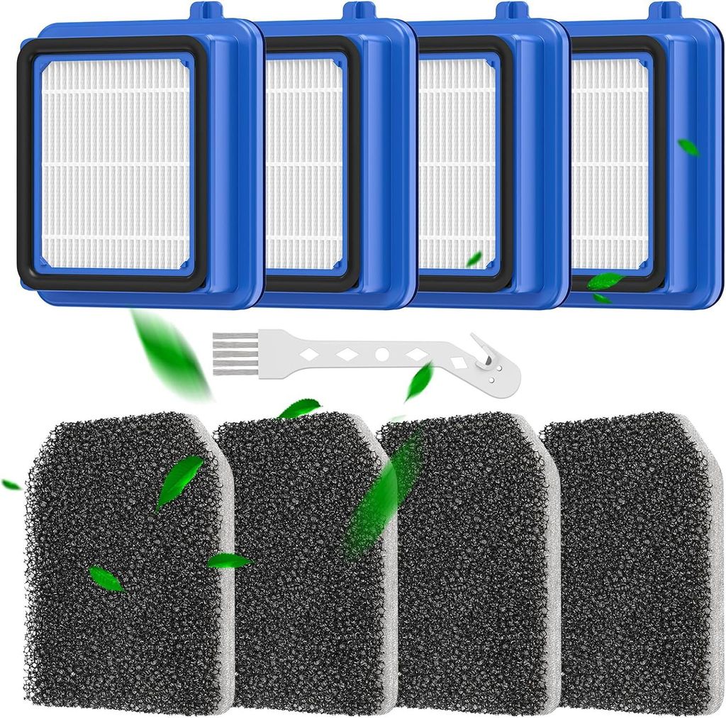 8 Stück QX7 Filter für AEG -Filter Zubehör Set für AEG QX6 QX7 QX8-2 ASKW1 Staubsauger Ersatzteile Ersatzfilter Filterset für AEG mit 4 Vormot...