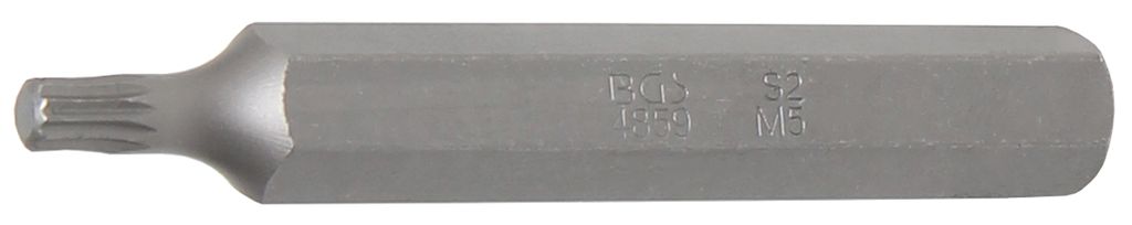 BGS 4859 Innenvielzahn-Bit, 75 mm lang, M5, 10 (3/8)