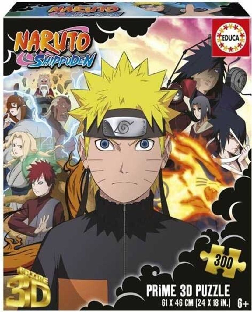 Educa Naruto Shippuden 3d-lentikularpuzzle 300 Stücke Mehrfarbig Mehrfarbig One Size