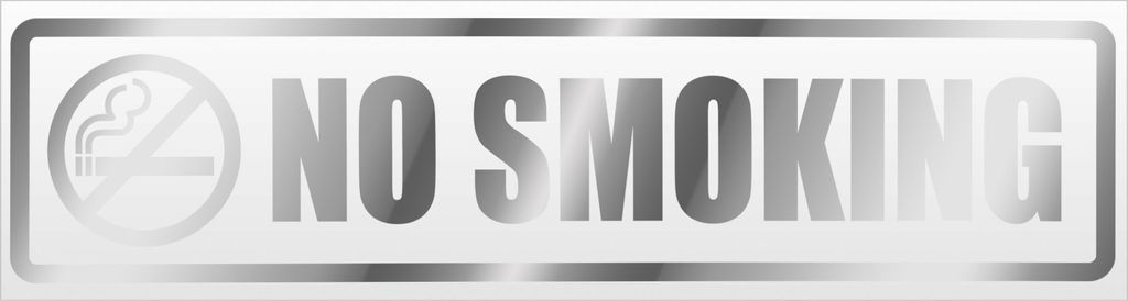 Kiwistar No Smoking Magnetschild Schild magnetisch - 45cm Chrom - Magnetfolie für Auto PKW Kfz